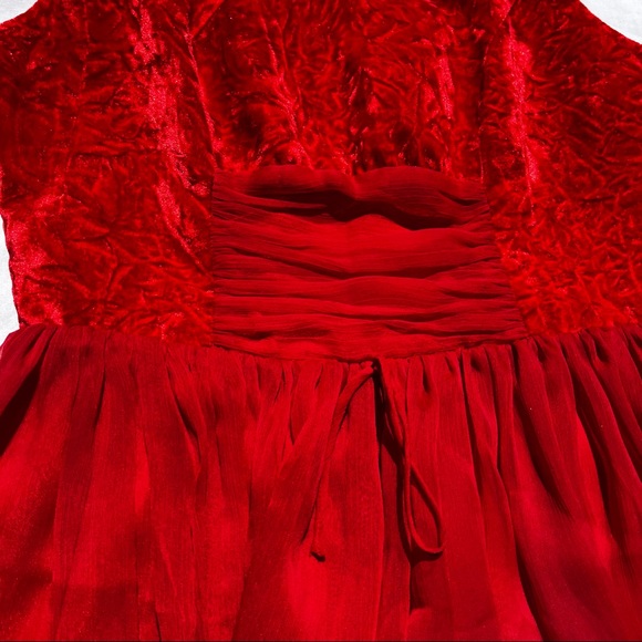 Free People Red Velvety Sleeveless Dress - Picture 2 of 7